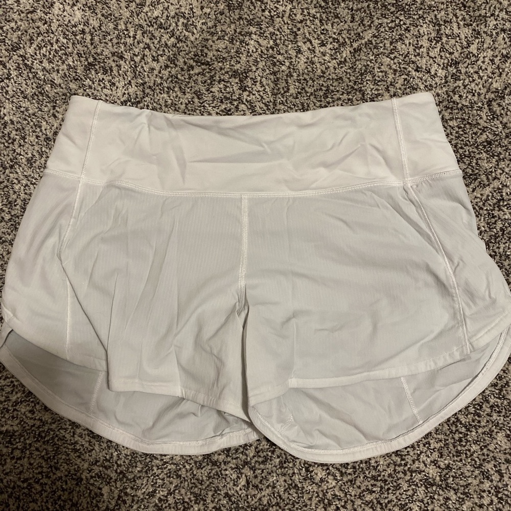 White Lululemon shorts